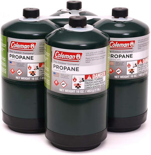 Coleman Propane Replacement Fuel Cylinders 16 oz Camping Fuel Bundled 4 Pack