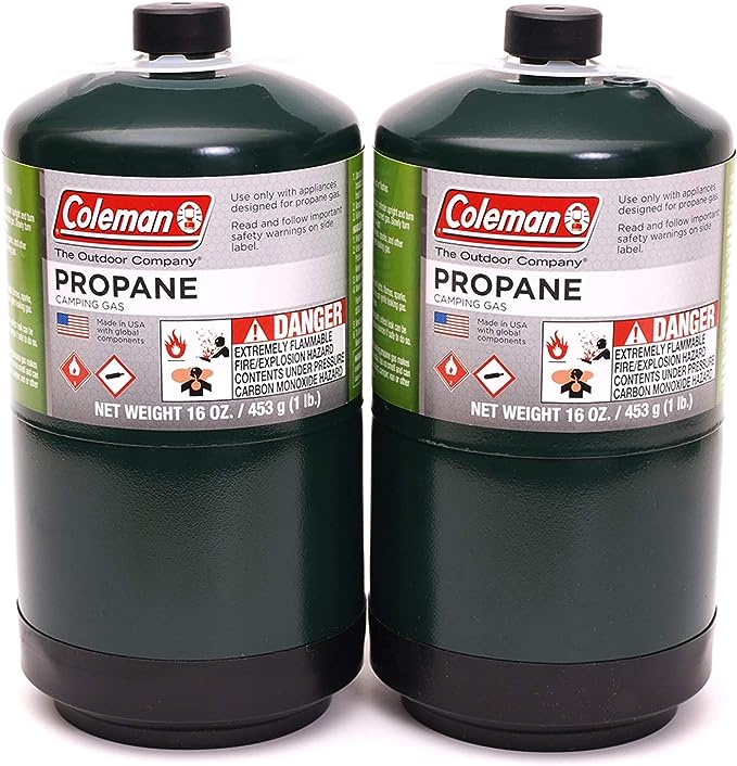 Coleman Propane Replacement Fuel Cylinders 16 oz Camping Fuel Bundled 2 Pack