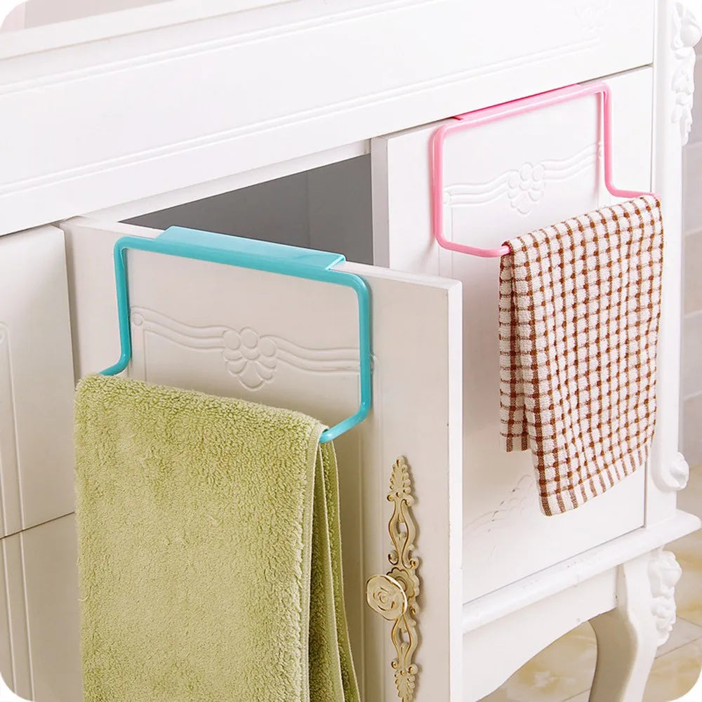 Towel Rack Hanging Holder Organizer Bathroom Kitchen Cabinet