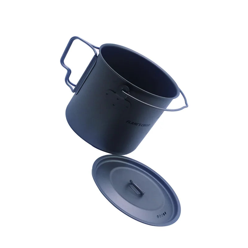 1950ml Ultralight Outdoor Camping Titanium Pot & pan