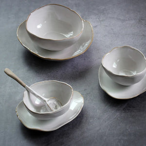 Nordic Ceramic Tableware Irregular Rice Bowl Dessert