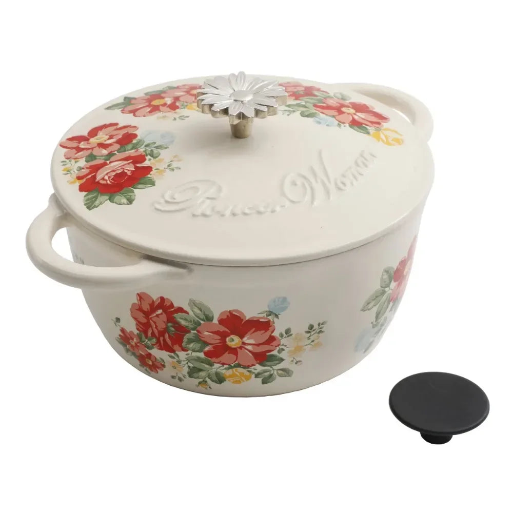 3-Quart Enamled Cast Iron Dutch Oven with Self Lid