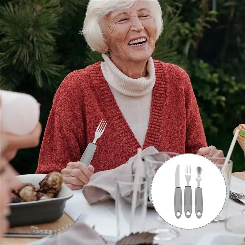 Utensils Adaptive Built Up Silverware Elderly Cutlery