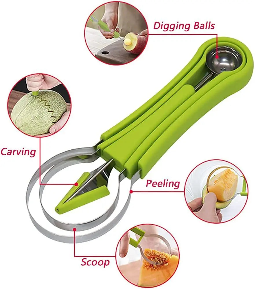 Watermelon Slicer Cutter Scoop Fruit Carving Knife