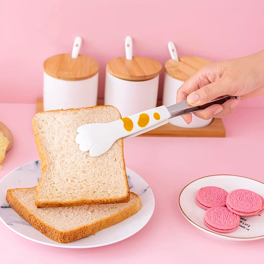 Japanese Cat Paw Shape Food Tongs Cute