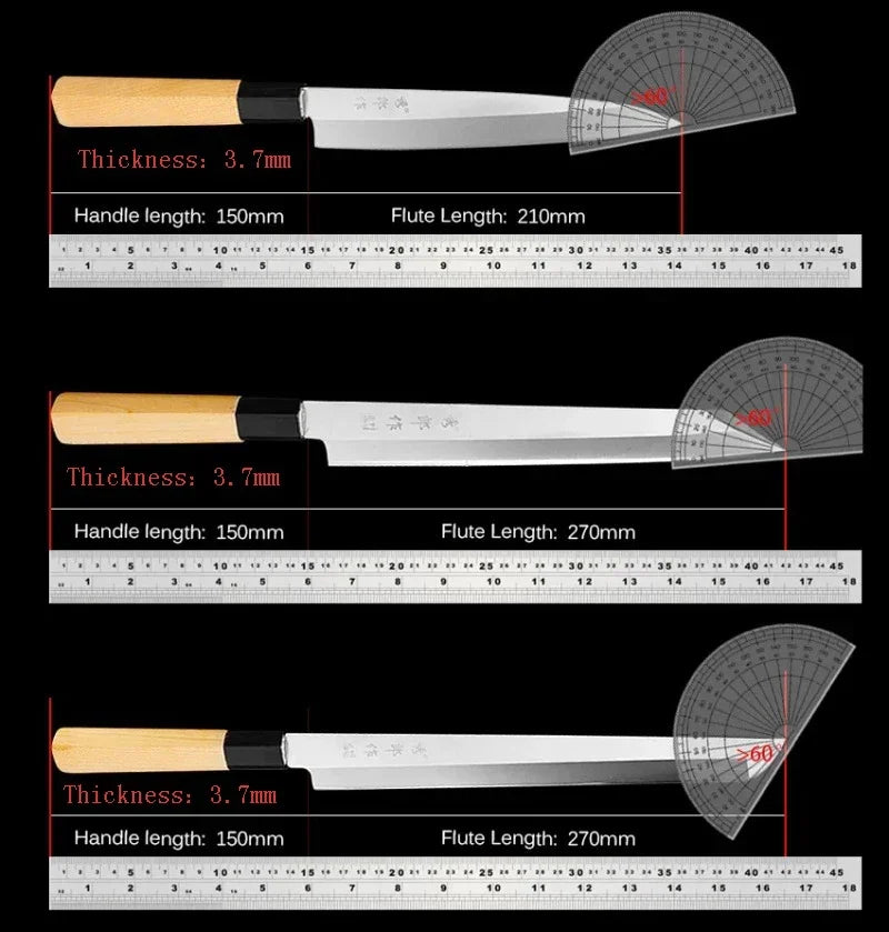 Pro Japanese Sashimi Knives Salmon Sushi Peeling