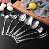 Stainless Steel Serving Shovel Soup Spoon Colander Meat Fork