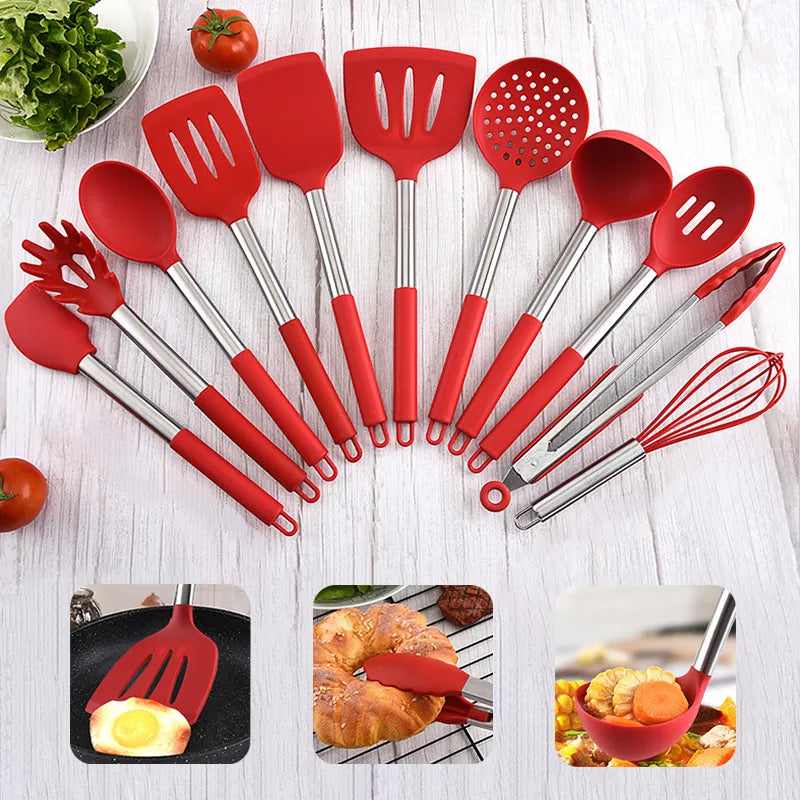 1Pc Silicone  Kitchen Utensils  Turner For Kitchen Cooking