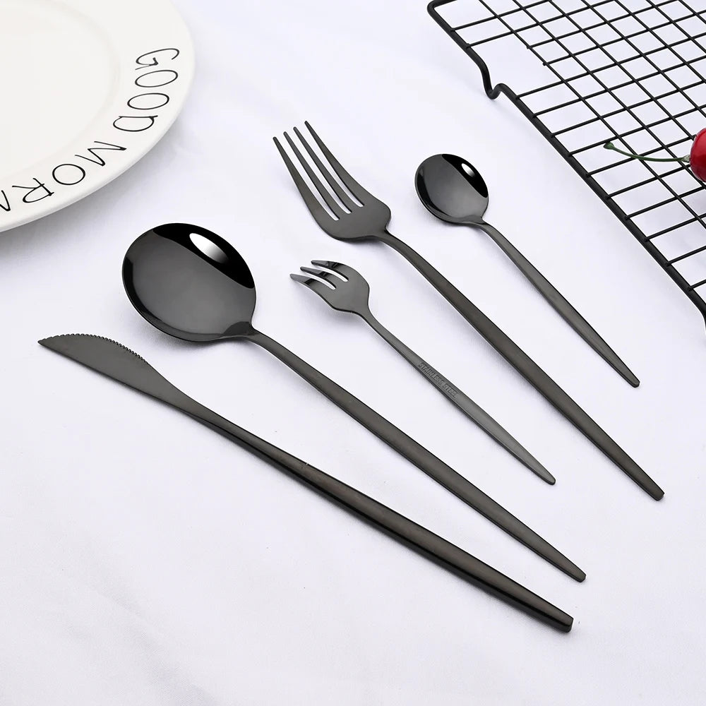 30pcs Gold Dinnerware Set Stainless Steel