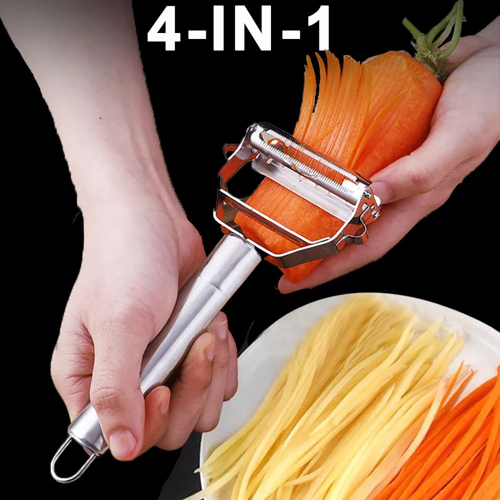 4 IN 1 Kitchen Vegetable Peeler Stainless Steel Grater