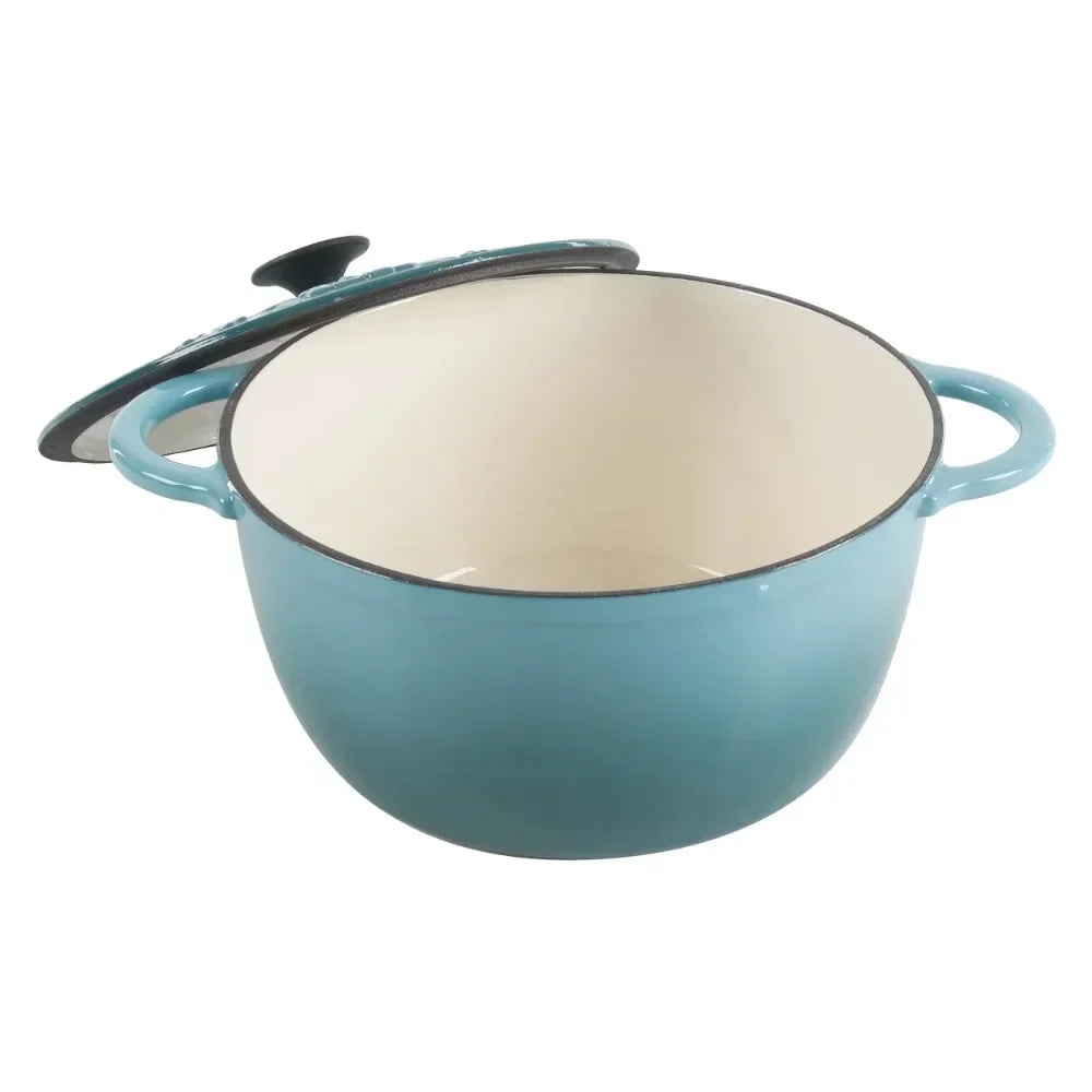 6-Qt Enamled Cast Iron Dutch Oven with Self Lid