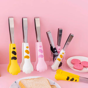 Japanese Cat Paw Shape Food Tongs Cute
