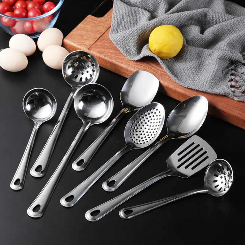 Stainless Steel Serving Shovel Soup Spoon Colander Meat Fork