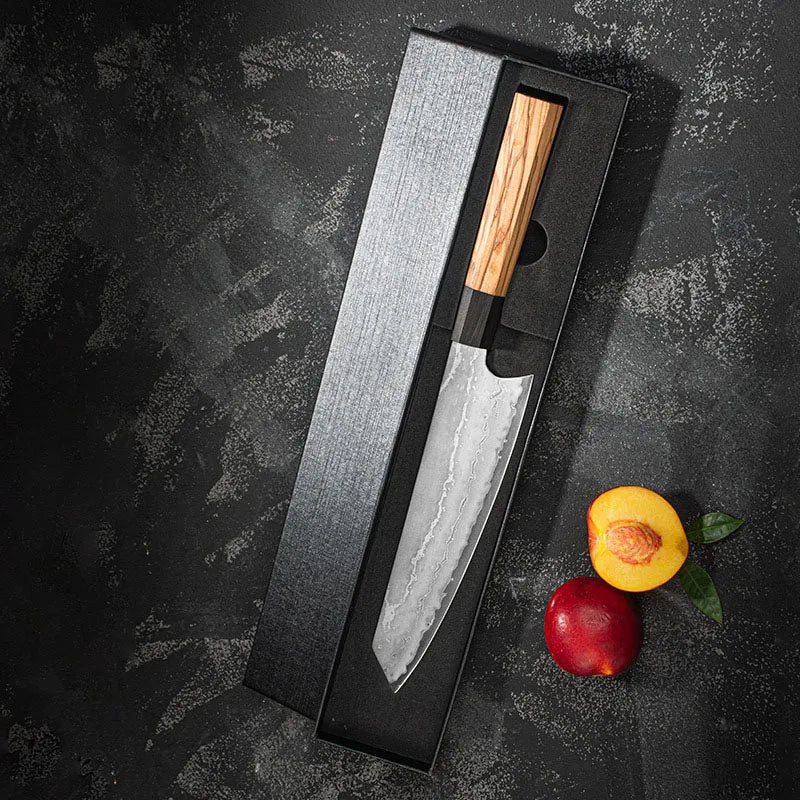 8 Inch Kiritsuke Knife Olive Wood Handle