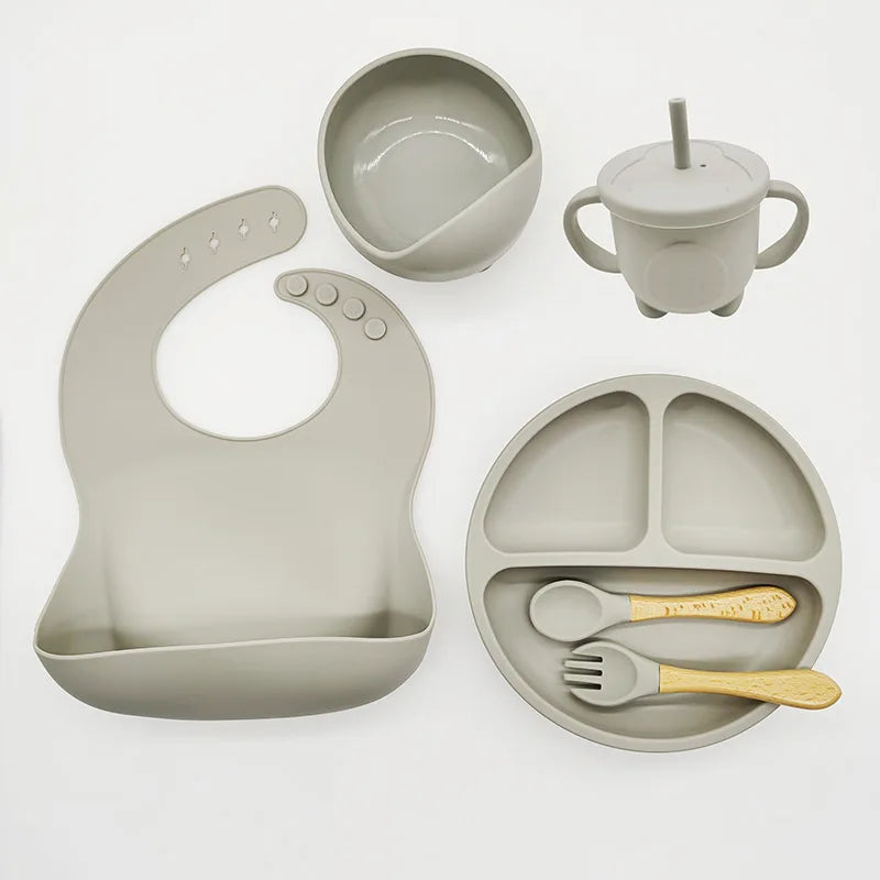 Children's Tableware Set Baby Complementary Food Training Silicone