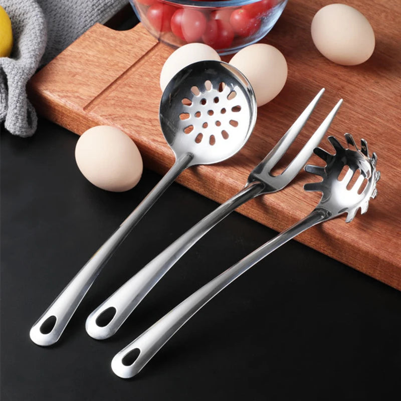 Stainless Steel Serving Shovel Soup Spoon Colander Meat Fork