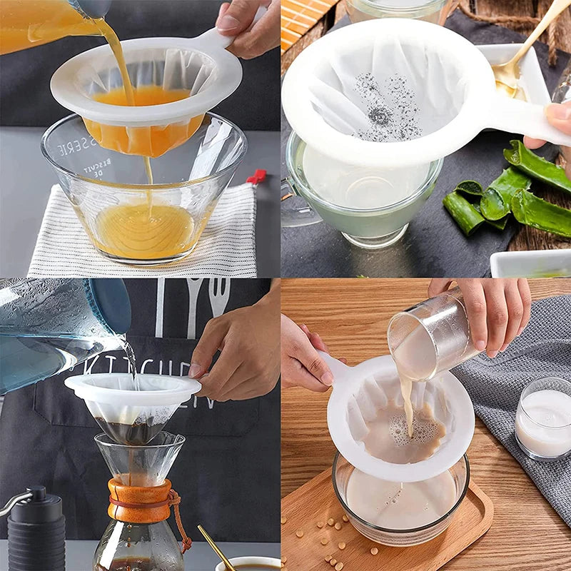 Nylon Ultra-fine Filter Mesh Sieve Soy Juice Coffee Milk Food Strainer