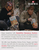 READYWISE - Emergency Food Supply, 124 Servings, 1 Bucket, Freeze-Dried, MRE, Pre-made, Survival and Adventure Essentials for Camping, Hiking & Emergencies, Individually Packaged, 25-Year Shelf Life