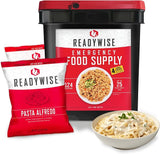 READYWISE - Emergency Food Supply, 124 Servings, 1 Bucket, Freeze-Dried, MRE, Pre-made, Survival and Adventure Essentials for Camping, Hiking & Emergencies, Individually Packaged, 25-Year Shelf Life
