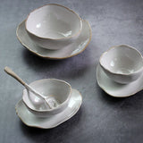 Nordic Ceramic Tableware Irregular Rice Bowl Dessert