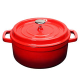 Enameled Cast Aluminum Dutch Oven With Lid 4.7L Nonstick Pan