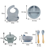 Children's Tableware Set Baby Complementary Food Training Silicone