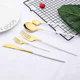 30pcs Gold Dinnerware Set Stainless Steel