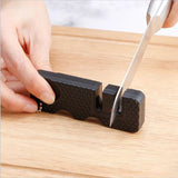 Portable mini knife sharpener ceramic rod/carbon