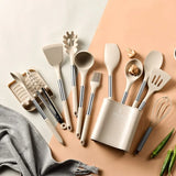 13 PCS Silicone Kitchen Utensil Set Stainless Steel Handle