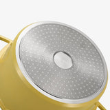 Enameled Cast Aluminum Dutch Oven With Lid 4.7L Nonstick Pan