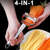 4 IN 1 Kitchen Vegetable Peeler Stainless Steel Grater