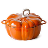 Pumpkin Enameled Cast Iron Dutch Oven 1.9L Enamel Coated