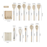 13 PCS Silicone Kitchen Utensil Set Stainless Steel Handle