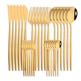 30pcs Gold Dinnerware Set Stainless Steel