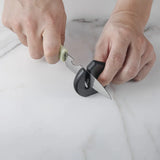 Portable mini knife sharpener ceramic rod/carbon