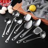 Stainless Steel Serving Shovel Soup Spoon Colander Meat Fork