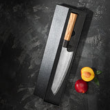 8 Inch Kiritsuke Knife Olive Wood Handle
