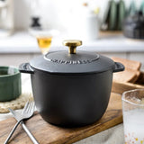 Rice Casserole Cast Iron Rice Cooker 16cm Black Dutch Oven