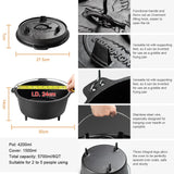 25cm Camp Dutch Oven Pre Seasoned Cast Iron Lid